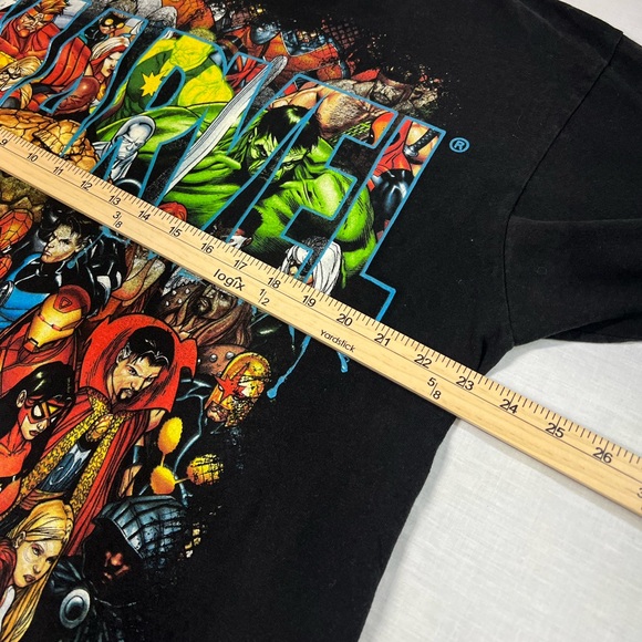 Vintage Mad Engine Official Marvel And Avengers Characters Black T-Shirt size XL - Picture 6 of 6